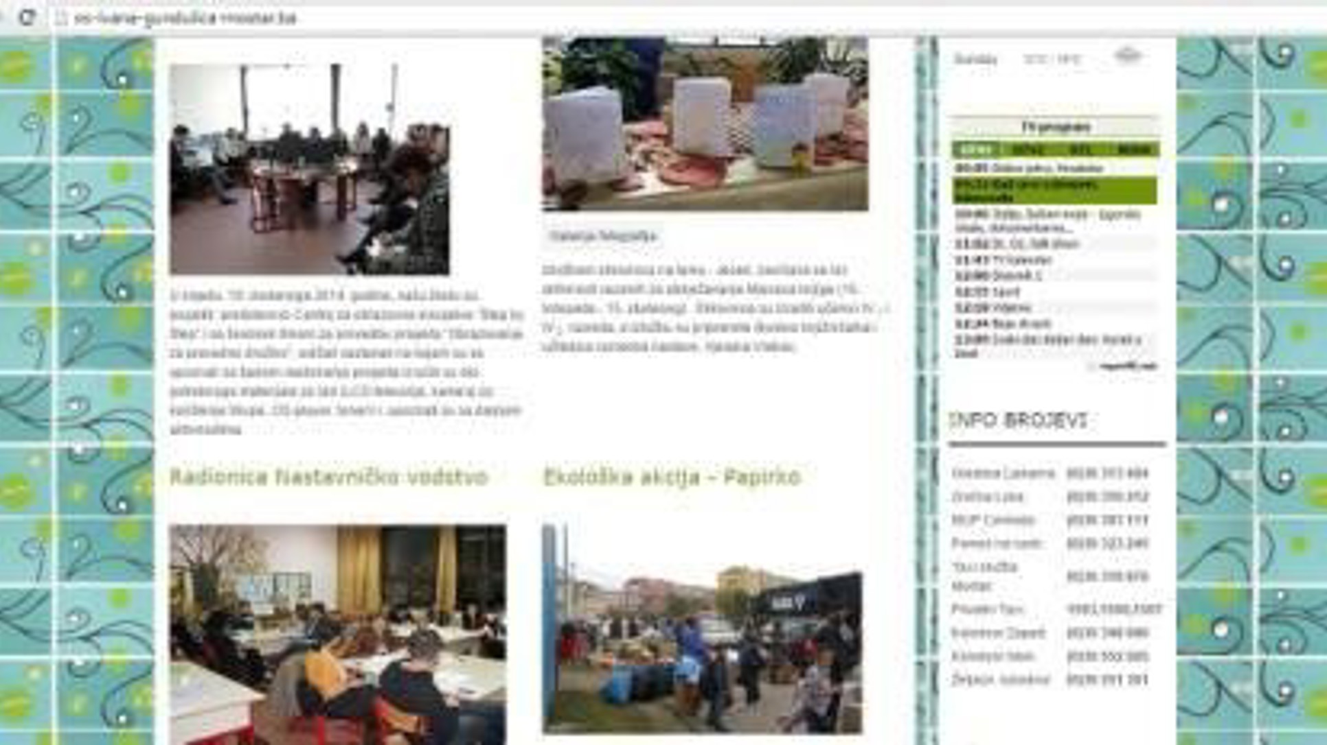 Dvije škole na istom sajtu - podržavam!