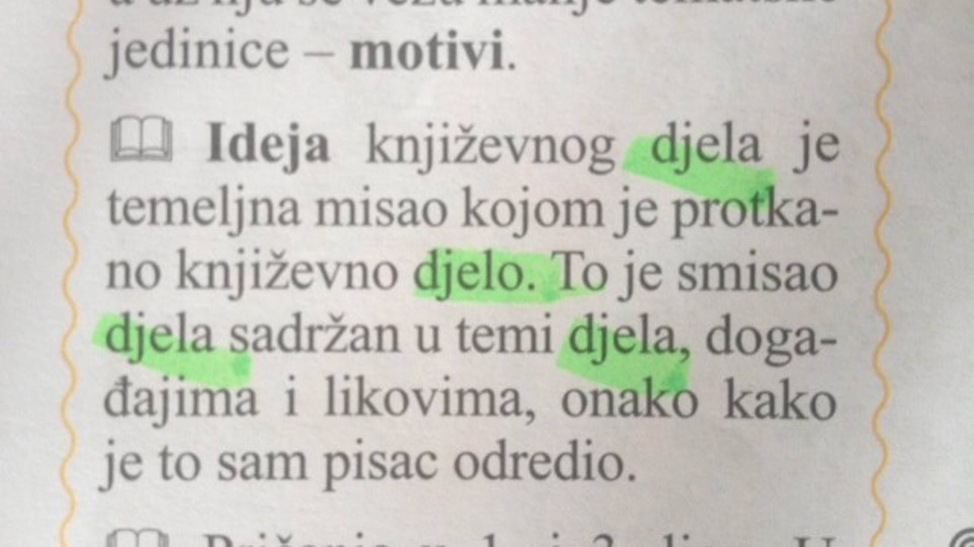 Šta je ideja književnog djela?