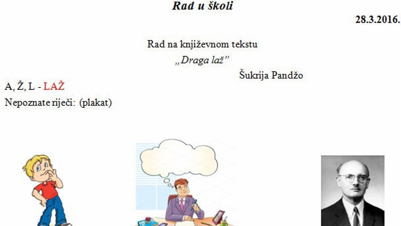 Pisana priprema za realizaciju nastavnog sata iz bosanskog, hrvatskog, srpskog jezika i književnosti