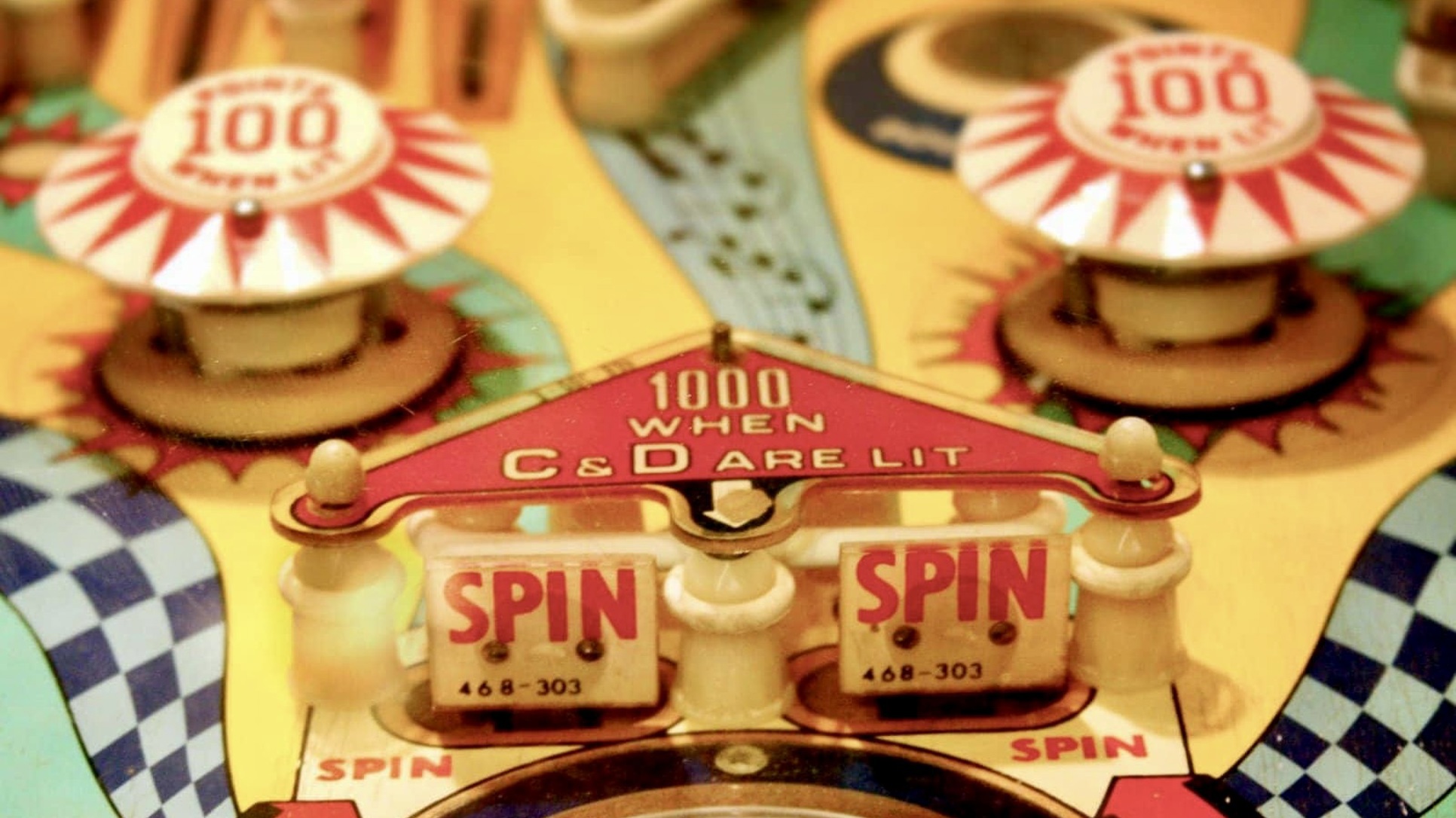 Vintage Pinball Game Spinners